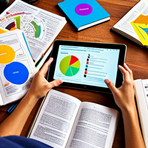 Home 23 **
A person actively learning, surrounded by mind maps, open books, and digital devices. Focus on bright, energetic colors. Emphasize the concept of accelerated learning and actively engaging with the material.
**