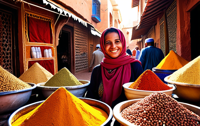 **
"A vibrant, colorful photo of a person exploring a bustling Moroccan marketplace. The person is taking photos with a professional camera, surrounded by spices, textiles, and smiling Berber vendors. Golden light filters through the scene, creating a sense of adventure and cultural immersion. Focus on capturing the curiosity and excitement of discovering new experiences."
**
