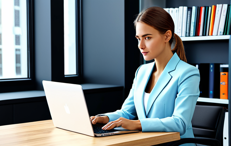 Digital Marketing Professional**
"A young professional woman, fully clothed in business casual attire, working on a laptop surrounded by marketing books in a bright, modern office. Safe for work. Perfect anatomy, correct proportions. Natural pose. High-quality rendering, professional illustration. Appropriate content. Modest clothing."
**