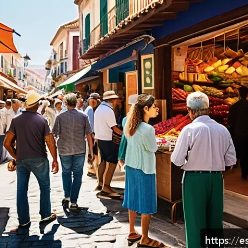 Home 30 기회 포착을 위한 체계적 접근법 - A vibrant local Spanish market scene bustling with diverse people actively observing and interacting...